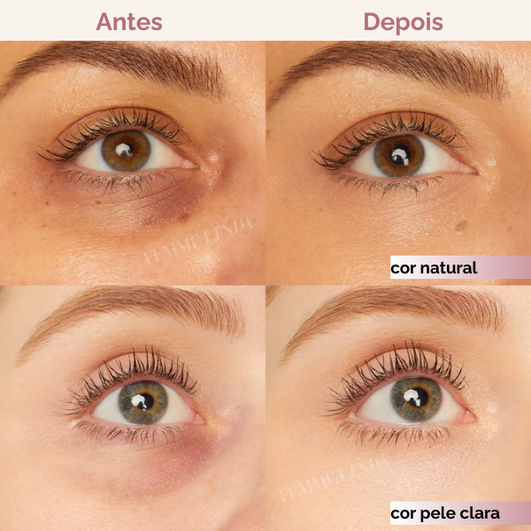 Base Corretiva Femme: Corretor de Olheiras, Ilumina e Neutraliza Tons Escuros + Brinde Aplicador