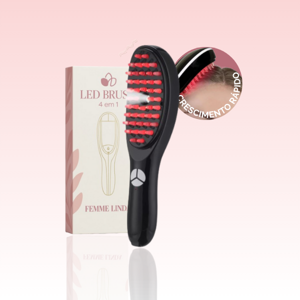 Escova de Terapia Capilar: LedBrush Smarts 4 em 1
