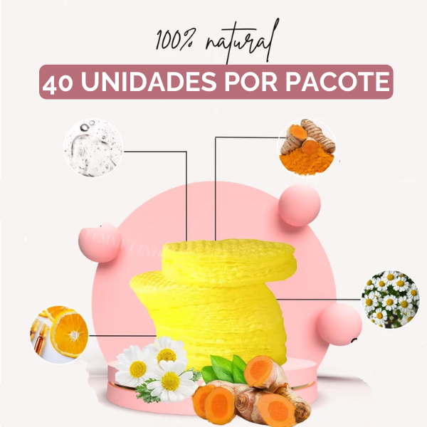 Femme Glow: Esponja Coreana com Remoção de Manchas de Envelhecimento