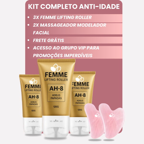 Femme Lifting Roller: Creme de Firmeza, Elasticidade e Juventude para o Pescoço e Rosto