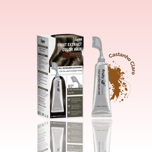 FruityColor: Tinta de Cabelo Sem Amônia com Pente Incluso