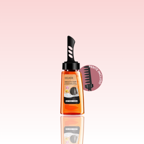 Smooth Creme Alisador: Alisa, Hidrata e Reduz Frizz com Pente Incluso