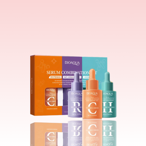 Kit Sérum Bioaqua Hidratante Facial Anti Rugas: Vitamina C, Retinol e Ácido Hialurônico